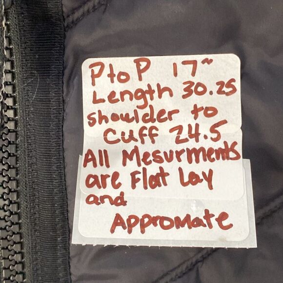 Athleta Rock Ridge Primaloft Black Quilted Coat With Reflective Trim Size XS - Picture 10 of 14